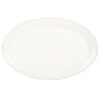 White platter with ruffle edge on a white background