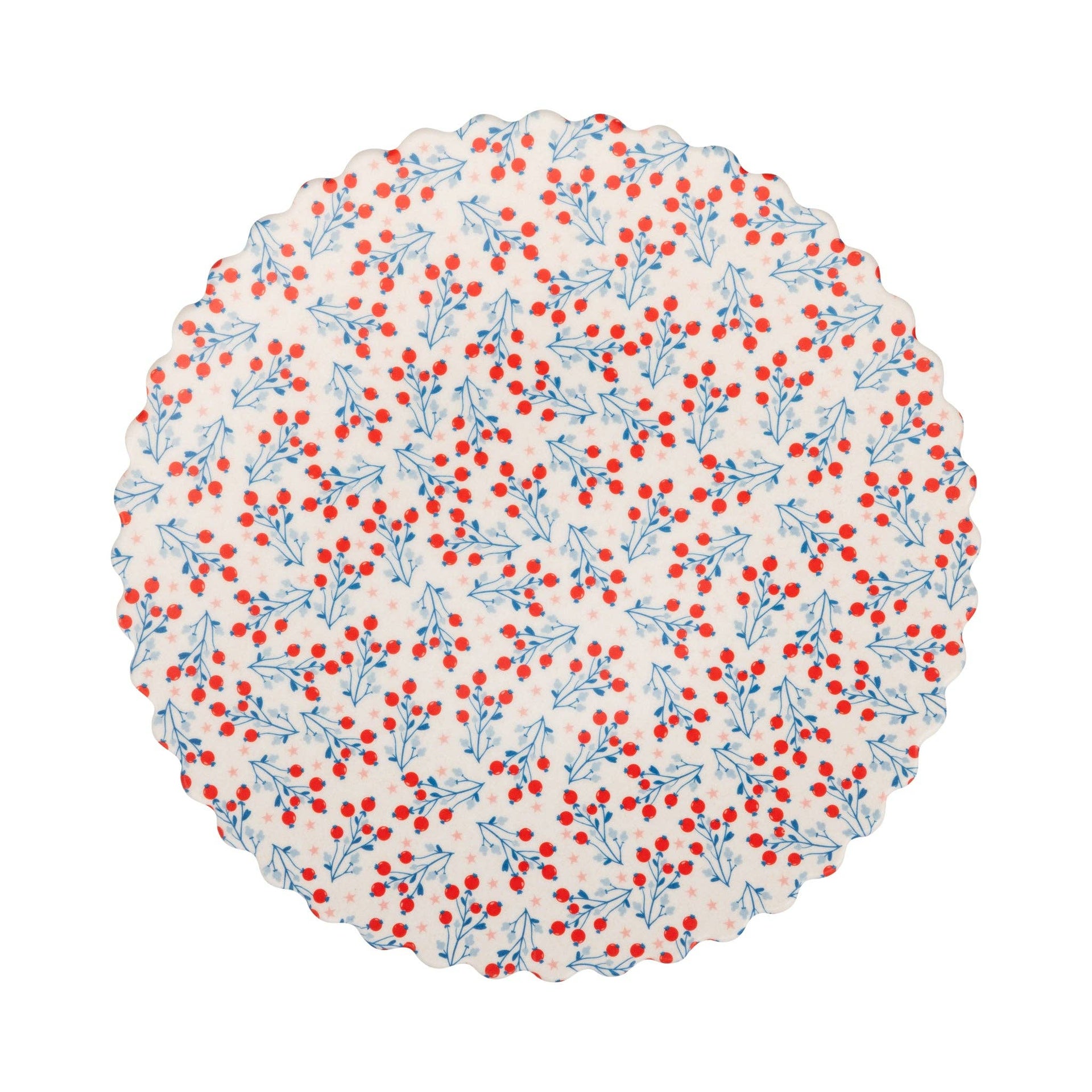FLO1240 - Floral Bamboo Plate Set