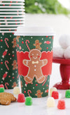 Gingerbread Man Christmas 16oz Paper To Go Cups