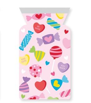 Valentine Treats Zip Top Cello Bag