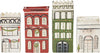 3-1/2"L x 4"H Hand-Painted Mango Wood Row House