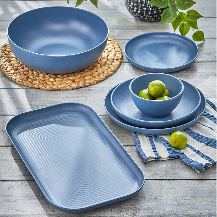 Brooklyn Melamine Dinnerware - Blue Denim