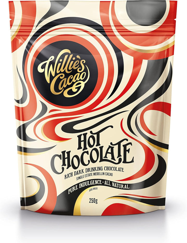 Hot Chocolate Powder Willies Cacao Rich Dark  8.8 oz