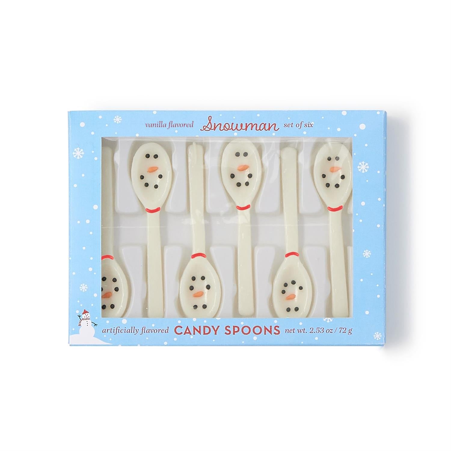 Snowman Edible Candy Spoons - Vanilla Flavored
