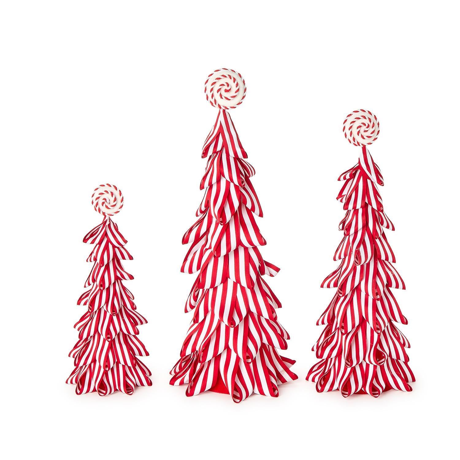 Peppermint Stripe Ribbon Tree