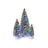 All Lit Up Set of 3 LED Bottlebrush Trees