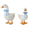 Hand crafted Geese with Satin Bow