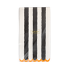 Black and Cream Striped Dinner Napkin