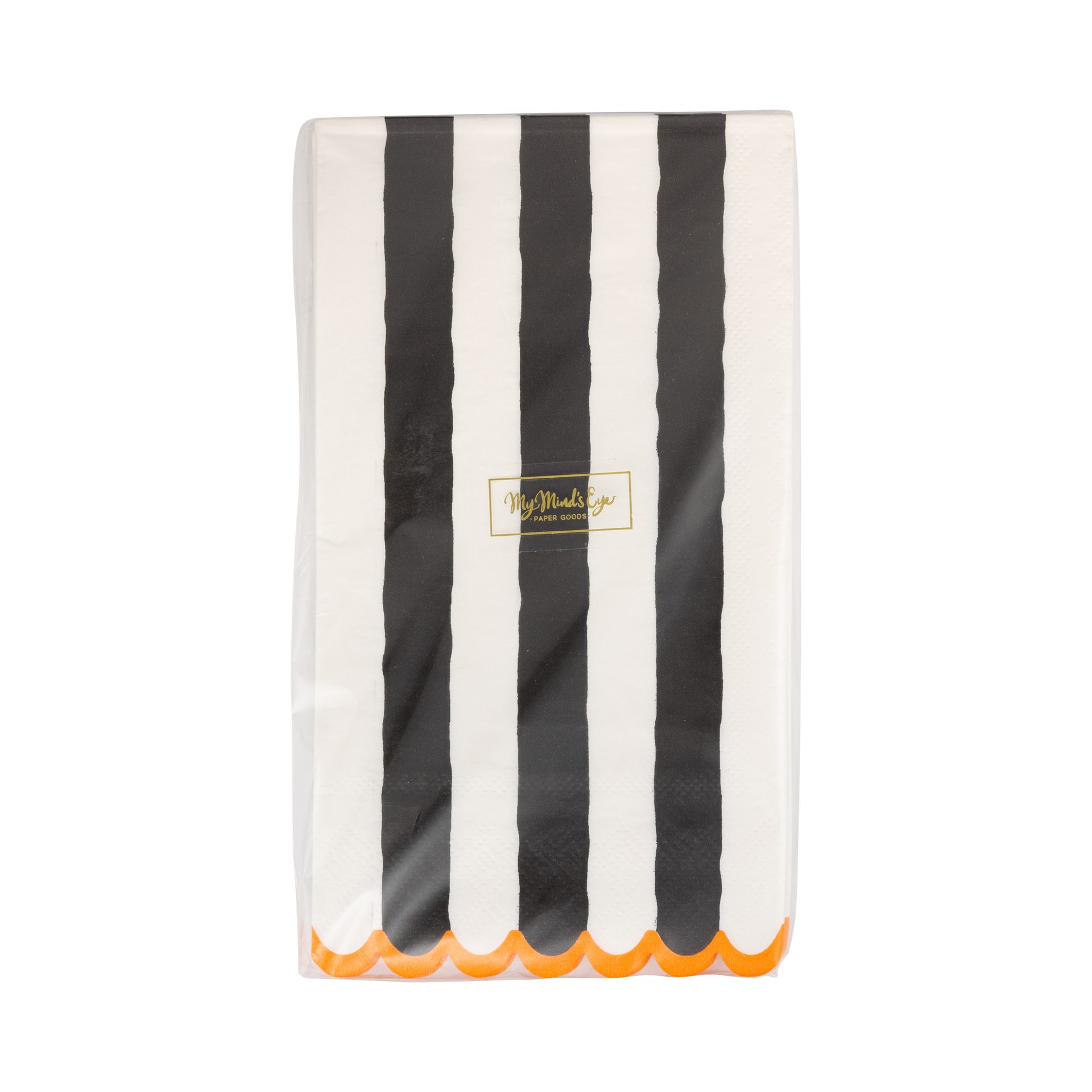 Black and Cream Striped Dinner Napkin