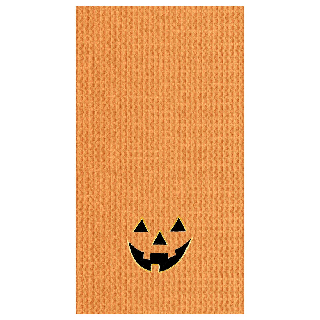 Jack-O-Lantern Waffle Weave Kitchen Towel