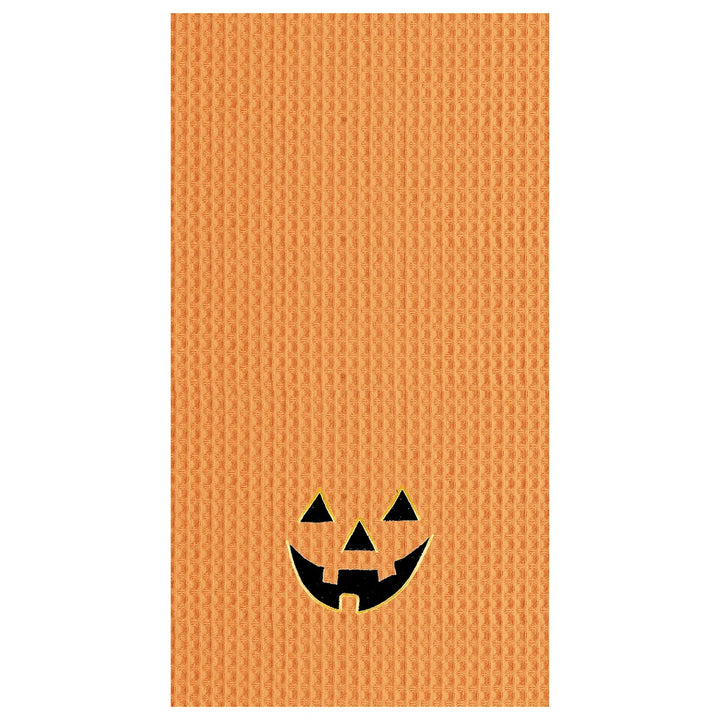 Jack-O-Lantern Waffle Weave Kitchen Towel