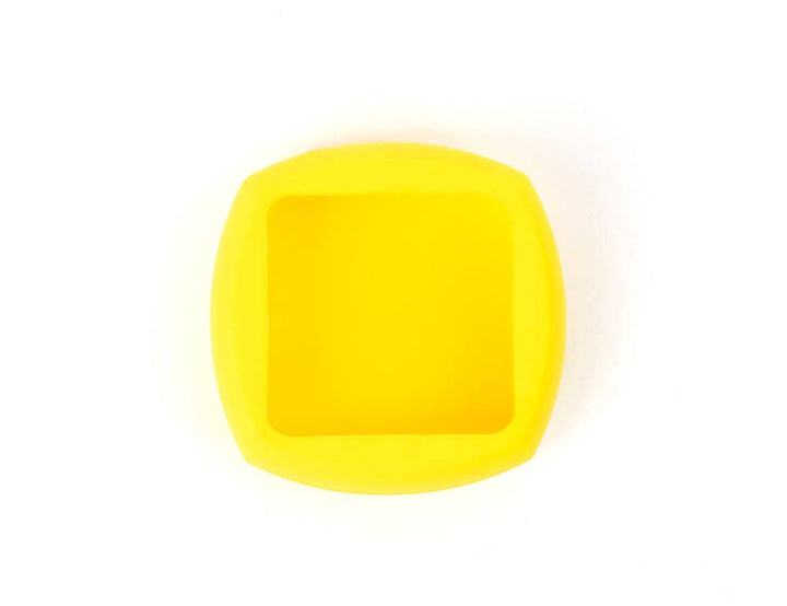 Yellow square butter hugger on a white background