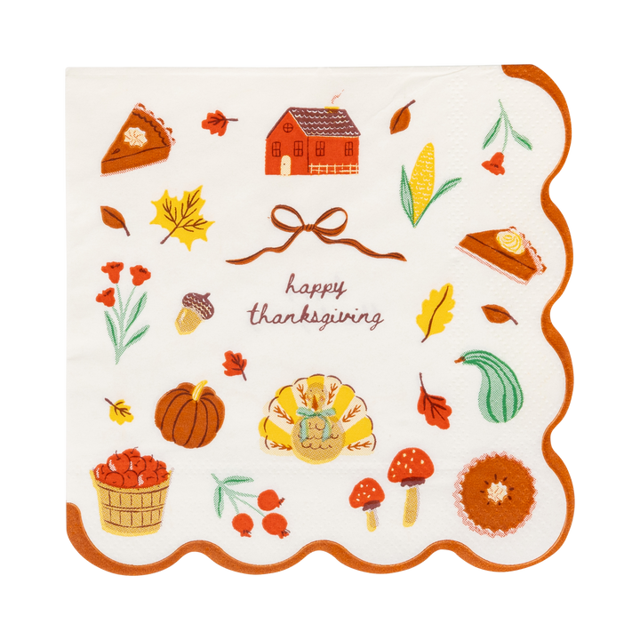 Harvest Icons Cocktail Paper Napkins