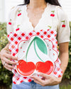 Cherries Gingham Plate