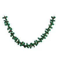 Holiday Poinsettia Garland Holly and Berries Felt