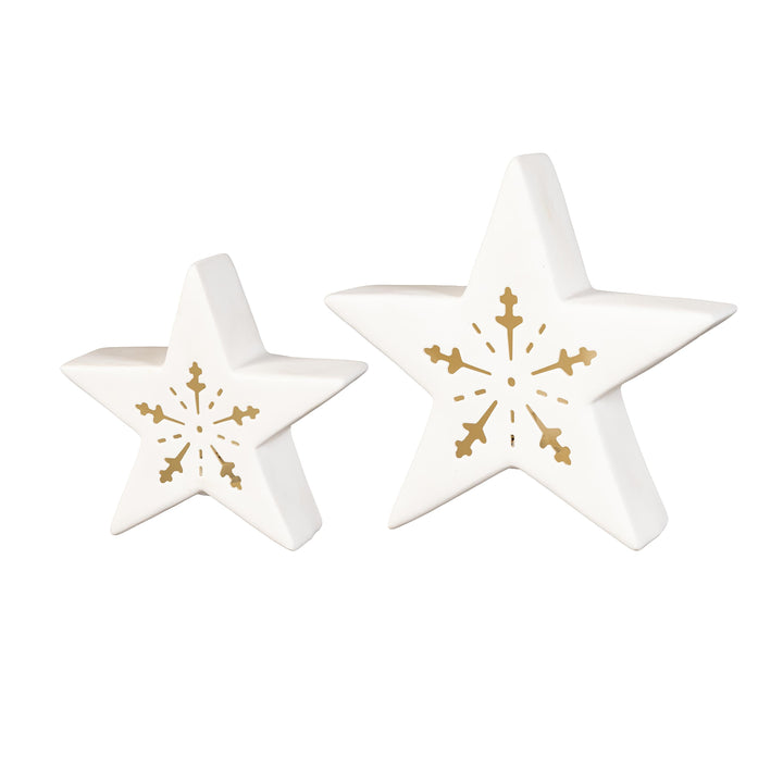 Season to Sparkle LED Table Decor Star with Snowflake Cut Out