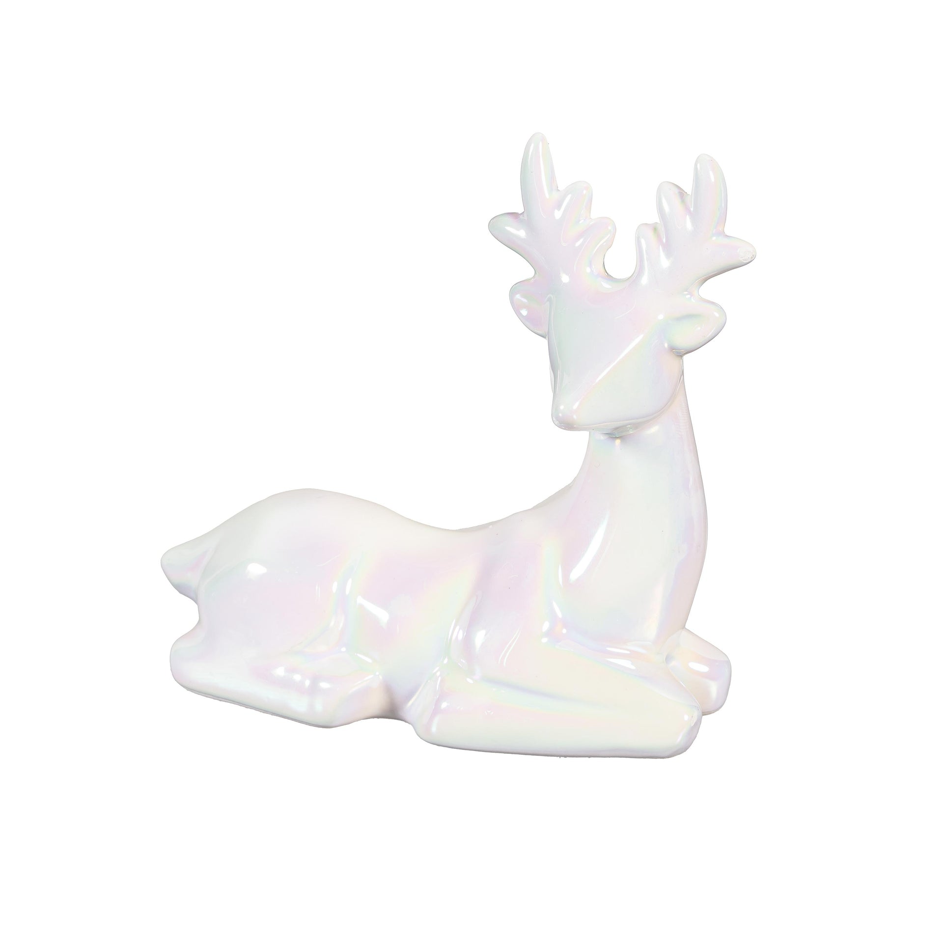 Season to Sparkle Ceramic Iridescent Tree with Star Cut Outs or Deer