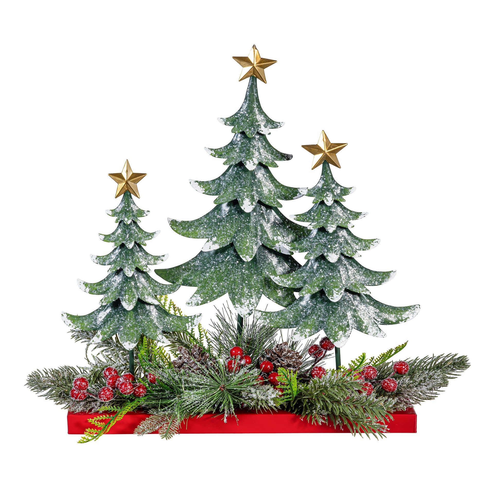 Joyful Traditions Table Décor Metal Christmas Trees Display