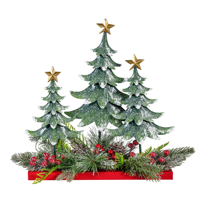 Joyful Traditions Table Décor Metal Christmas Trees Display