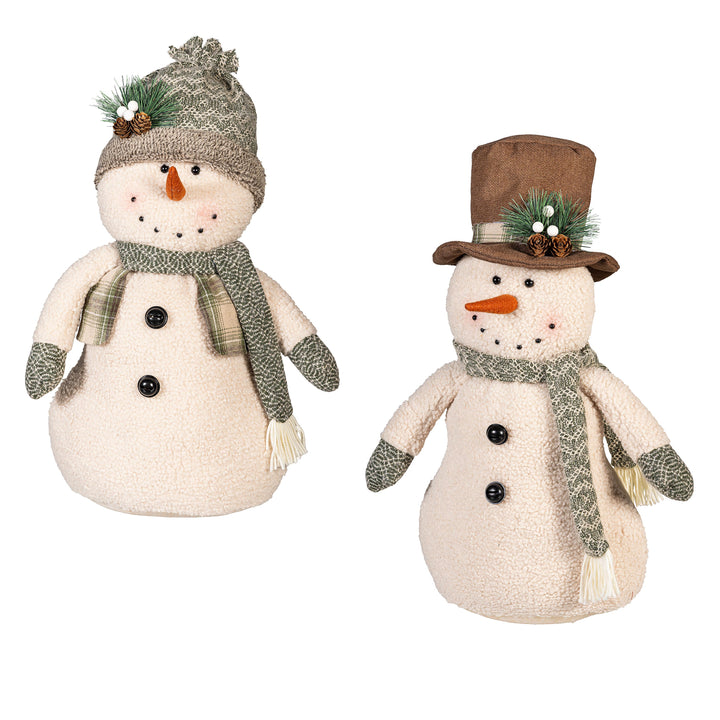 Fabric Snowman 21"H