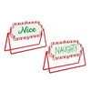 Naughty or Nice Reversible Wood and Metal