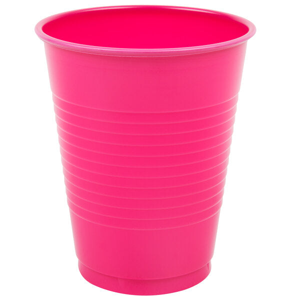 Solid Color 12 oz Plastic Cups