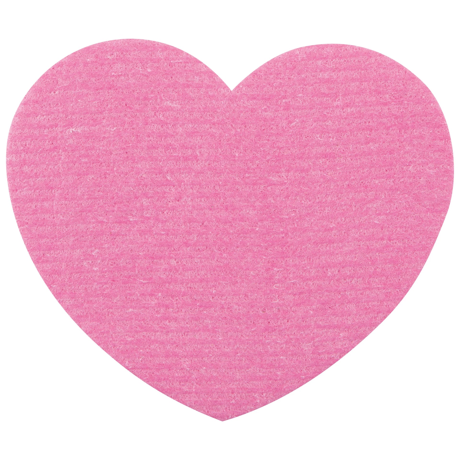 Dishtowel with pink heart-shaped design on a white background