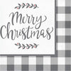 Luncheon Napkin 12/16 Gray and WHite (dis)