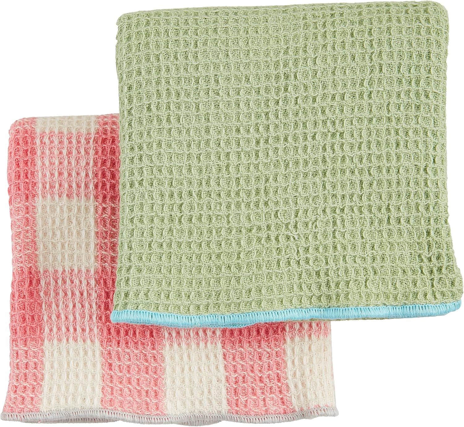 Green Colorful Waffle Towels