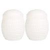 White Embossed Halo Dots Salt and Pepper Set
