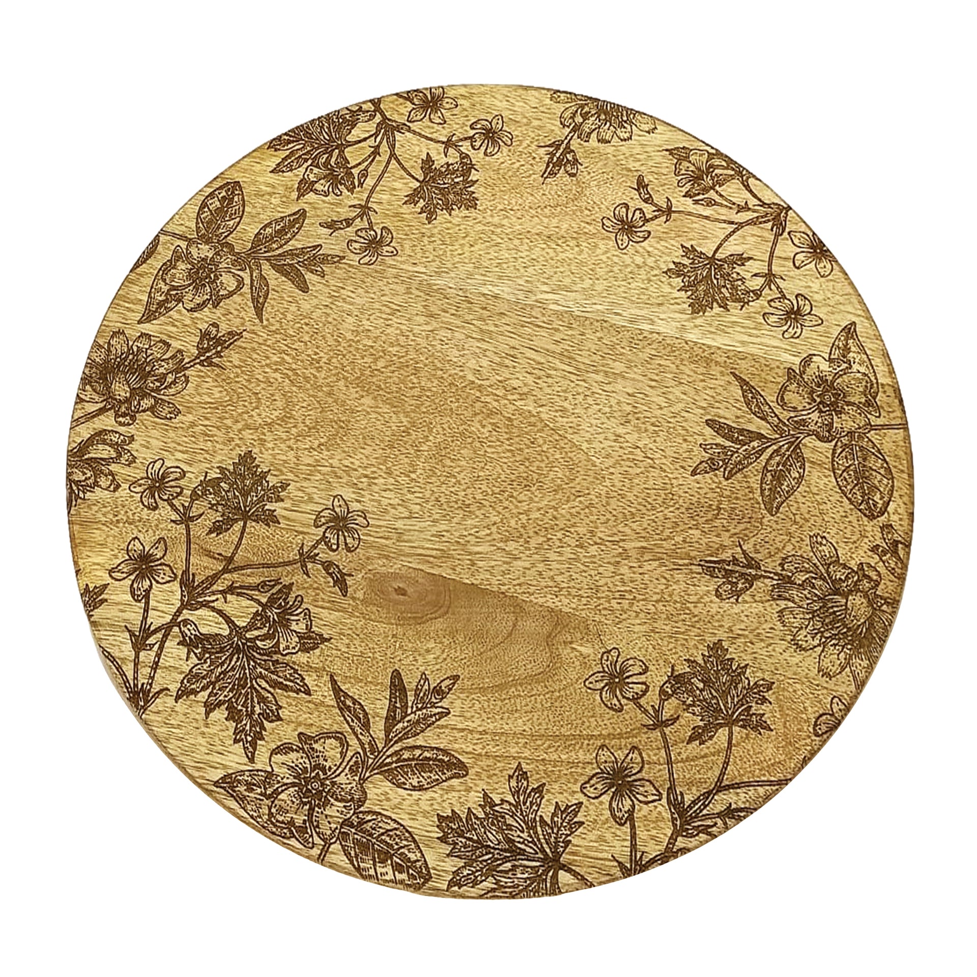 Wildflower Wood Tray 12"