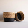 Aldis Black & Cattail Storage Basket