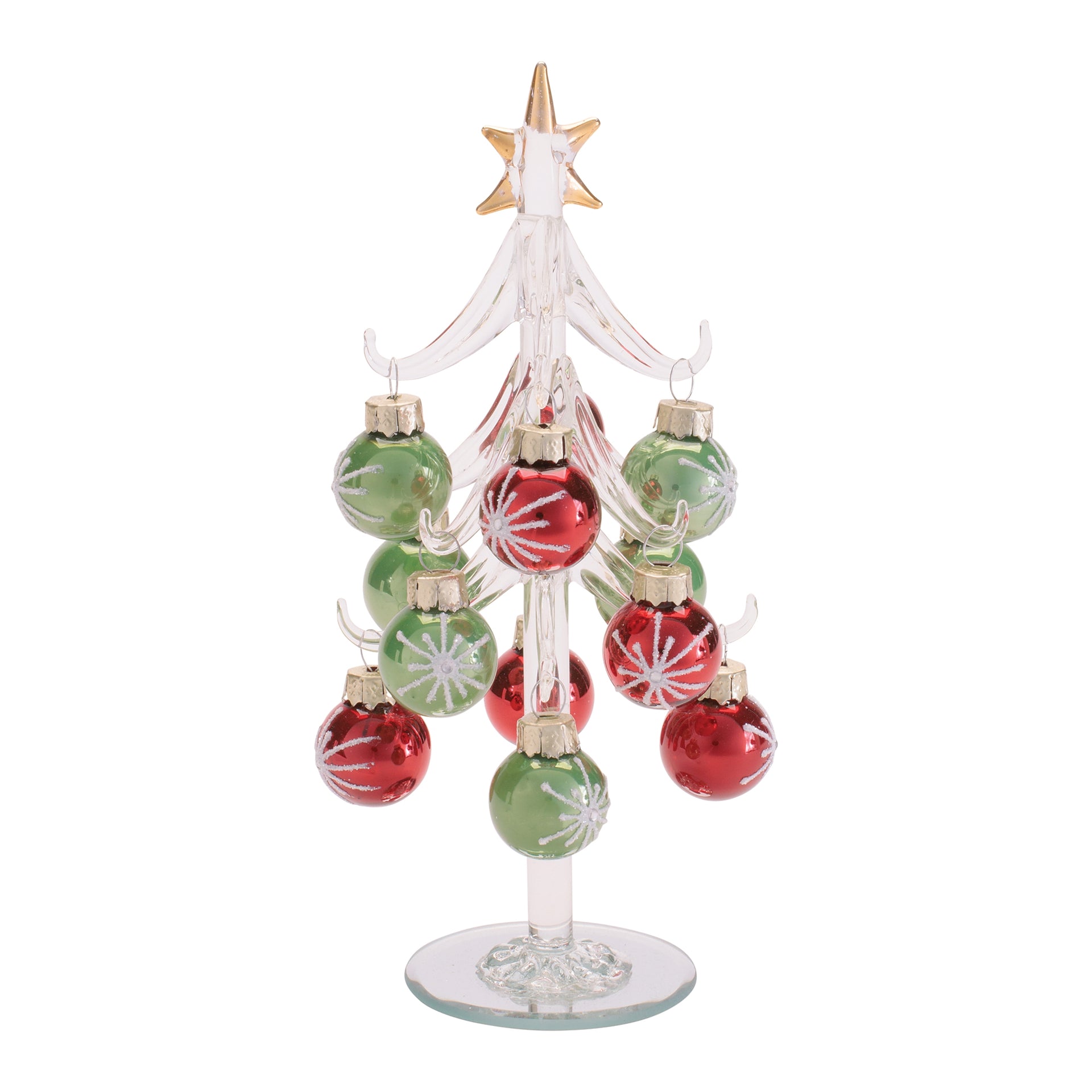 Glass Tree with 12 Mini Ornamnets