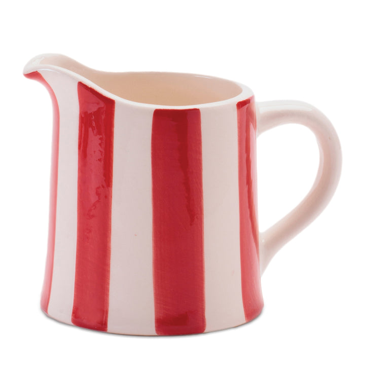 Red/White Striped Pitcher