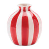 Red/White Striped Vase