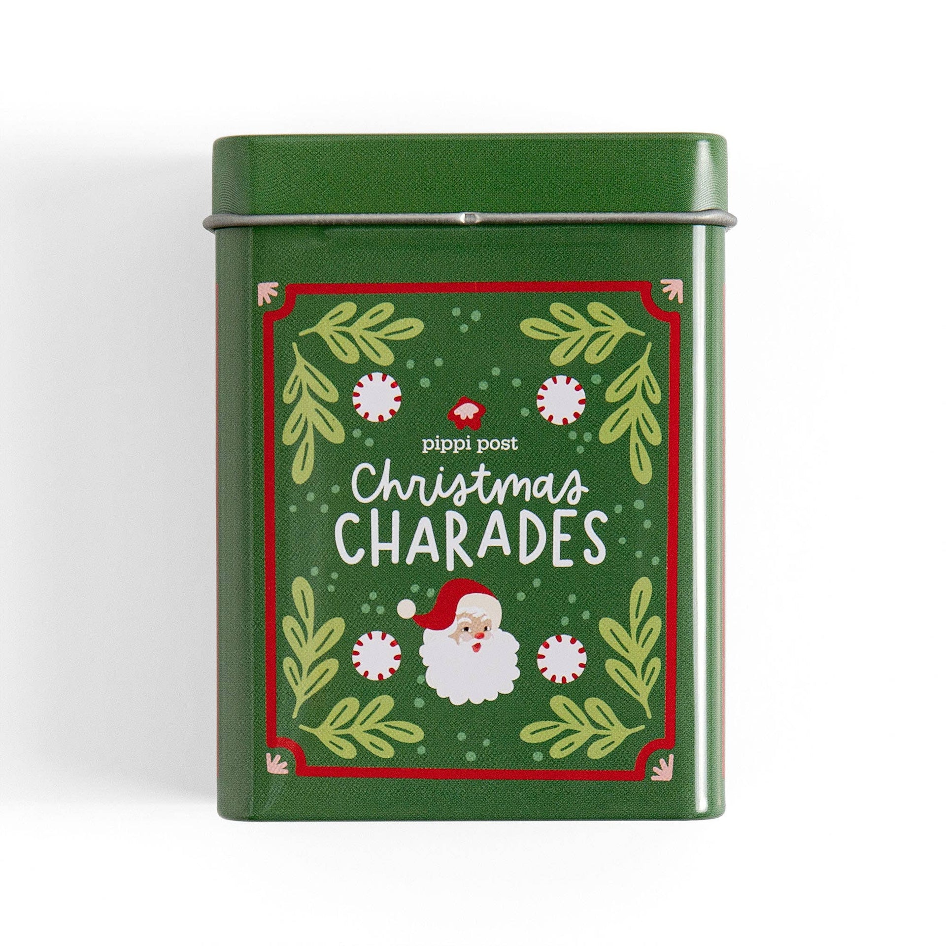 Christmas Charades Game - Deck of Cards + Storage Tin
