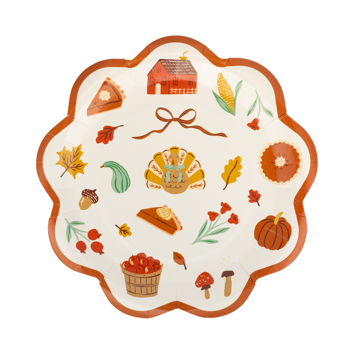 Harvest Icons Paper Plates