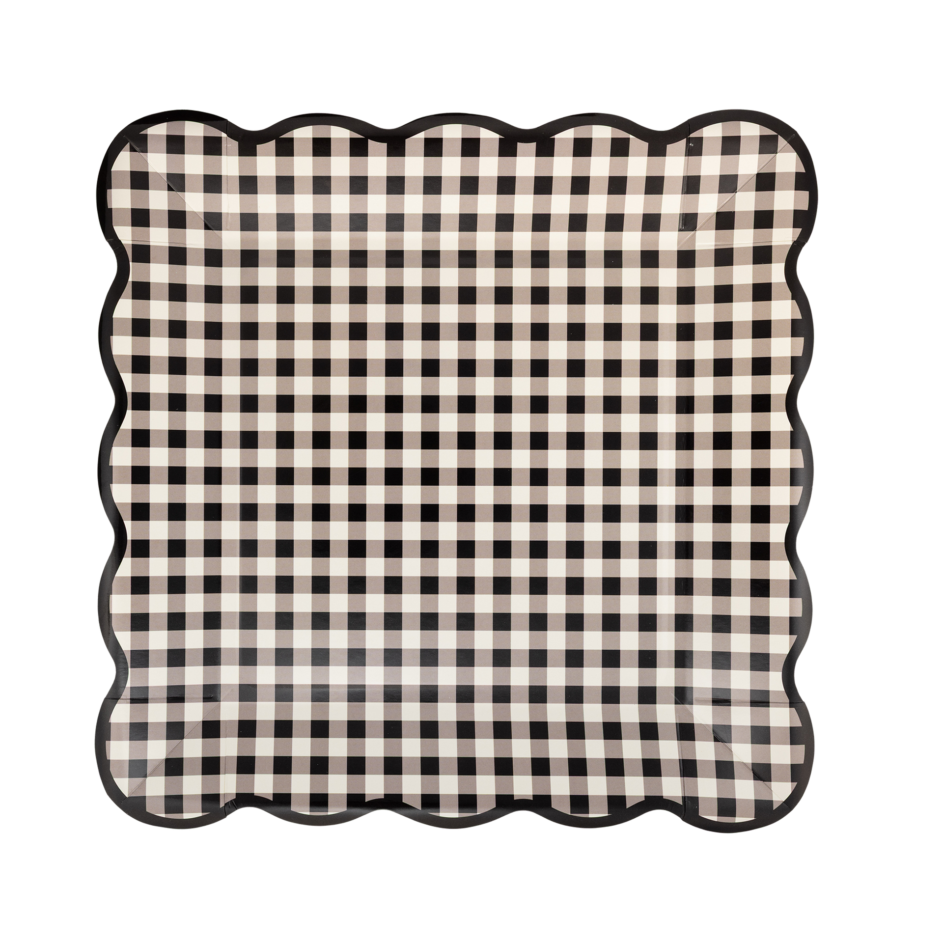 Black Gingham 10" Plate