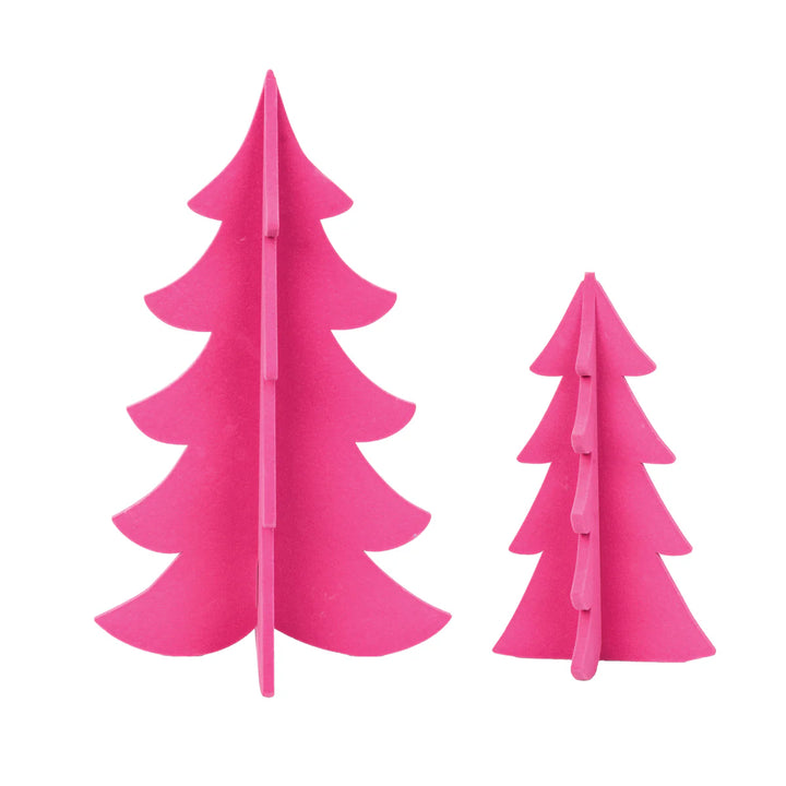 Flocked Tree Figure, Set of 2