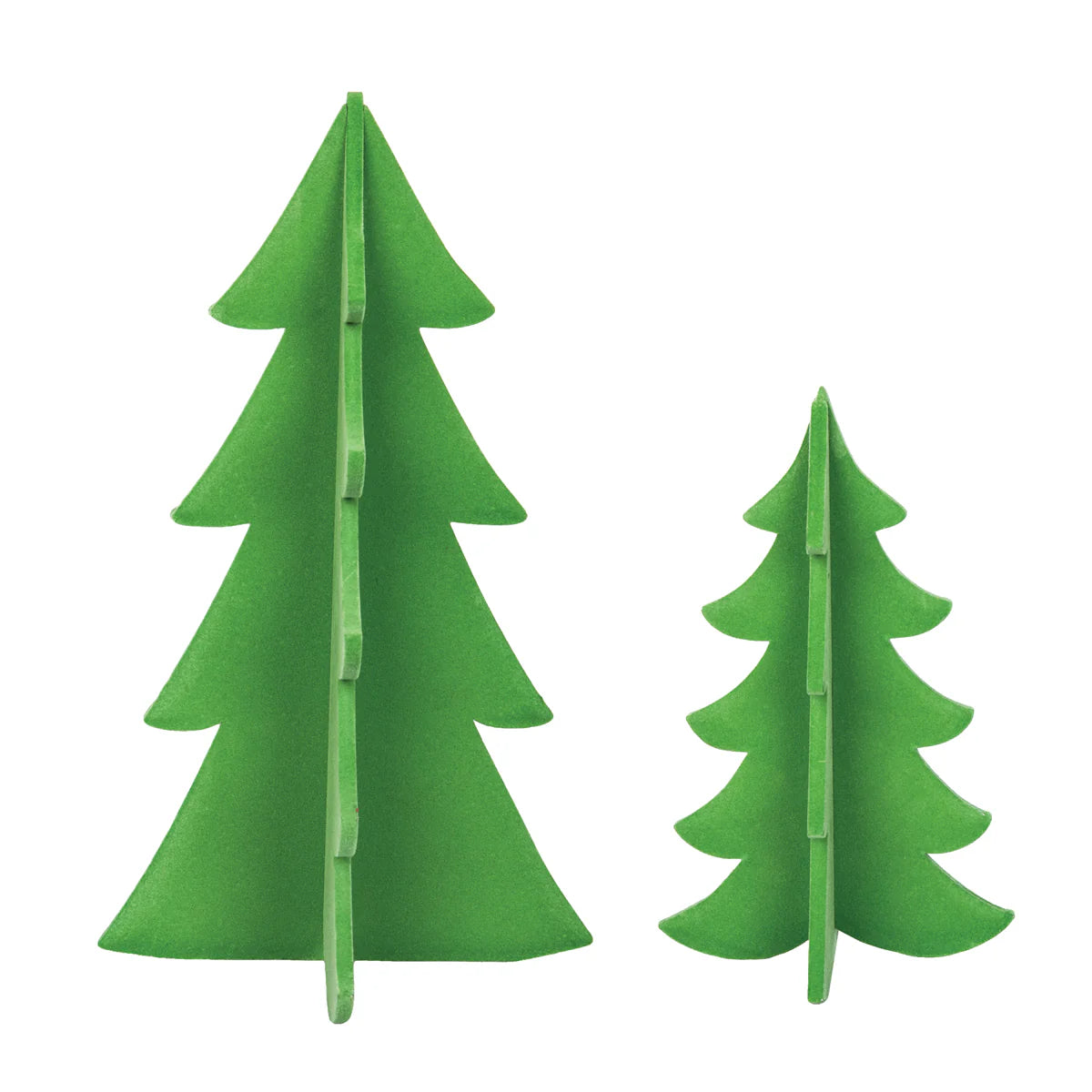 Flocked Tree Figure, Set of 2
