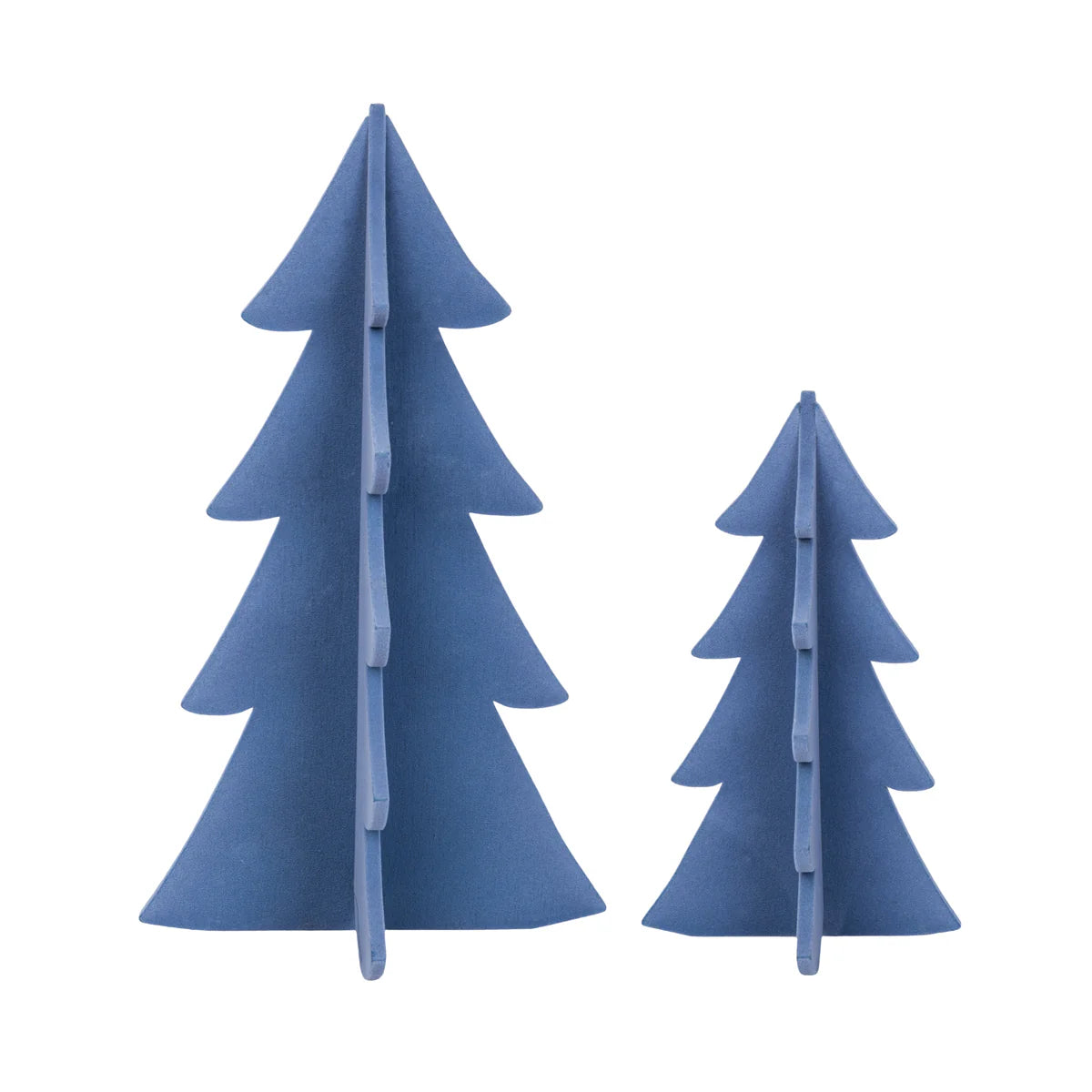 Flocked Tree Figure, Set of 2