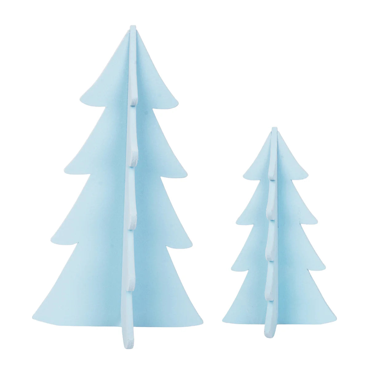 Flocked Tree Figure, Set of 2