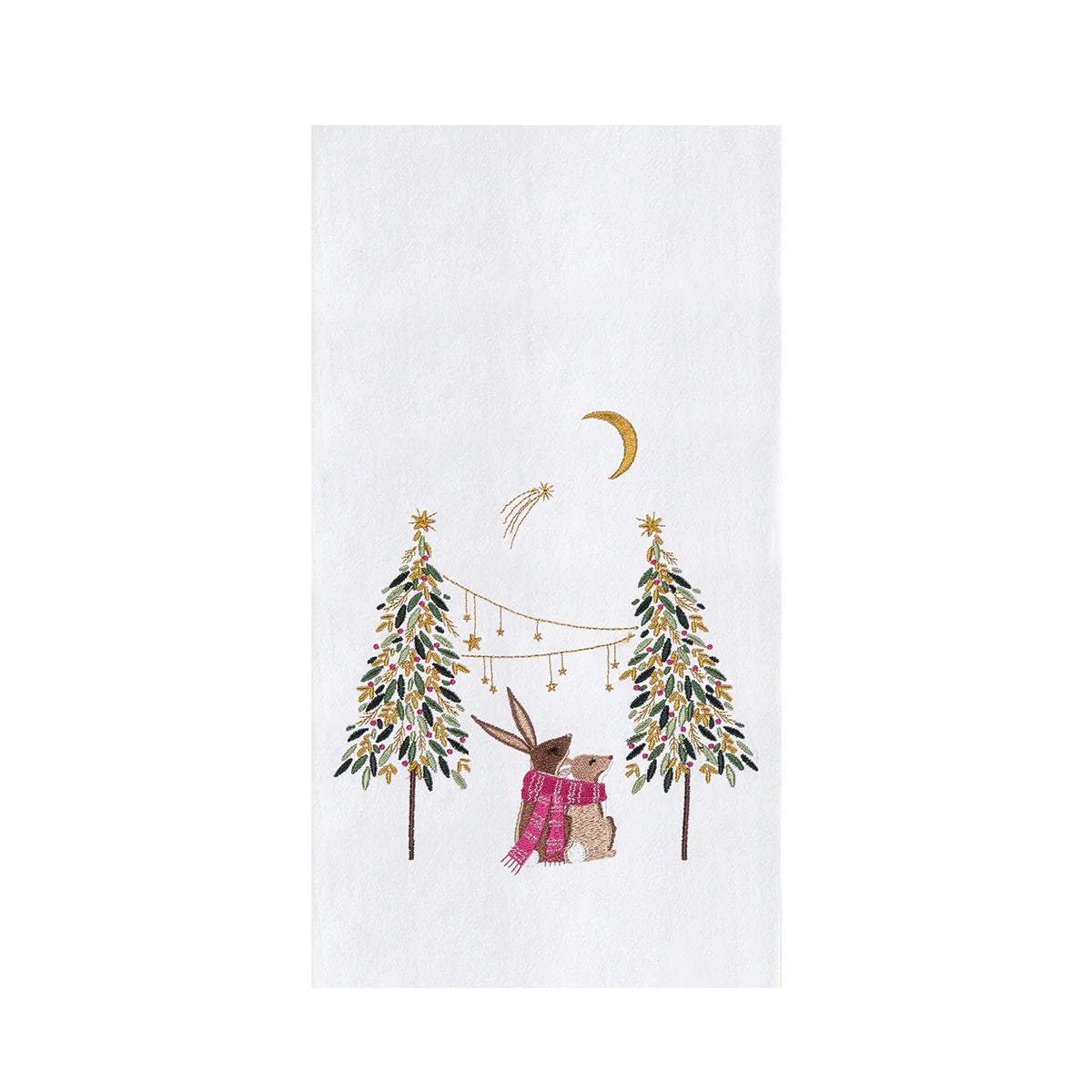 Moonlit Rabbits Towel