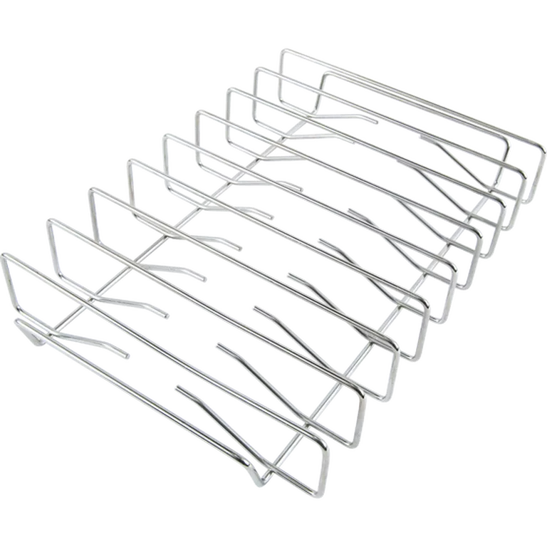 Metal rib racks on a white background