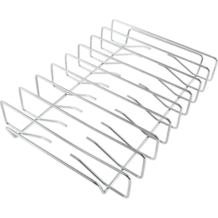 Metal rib racks on a white background