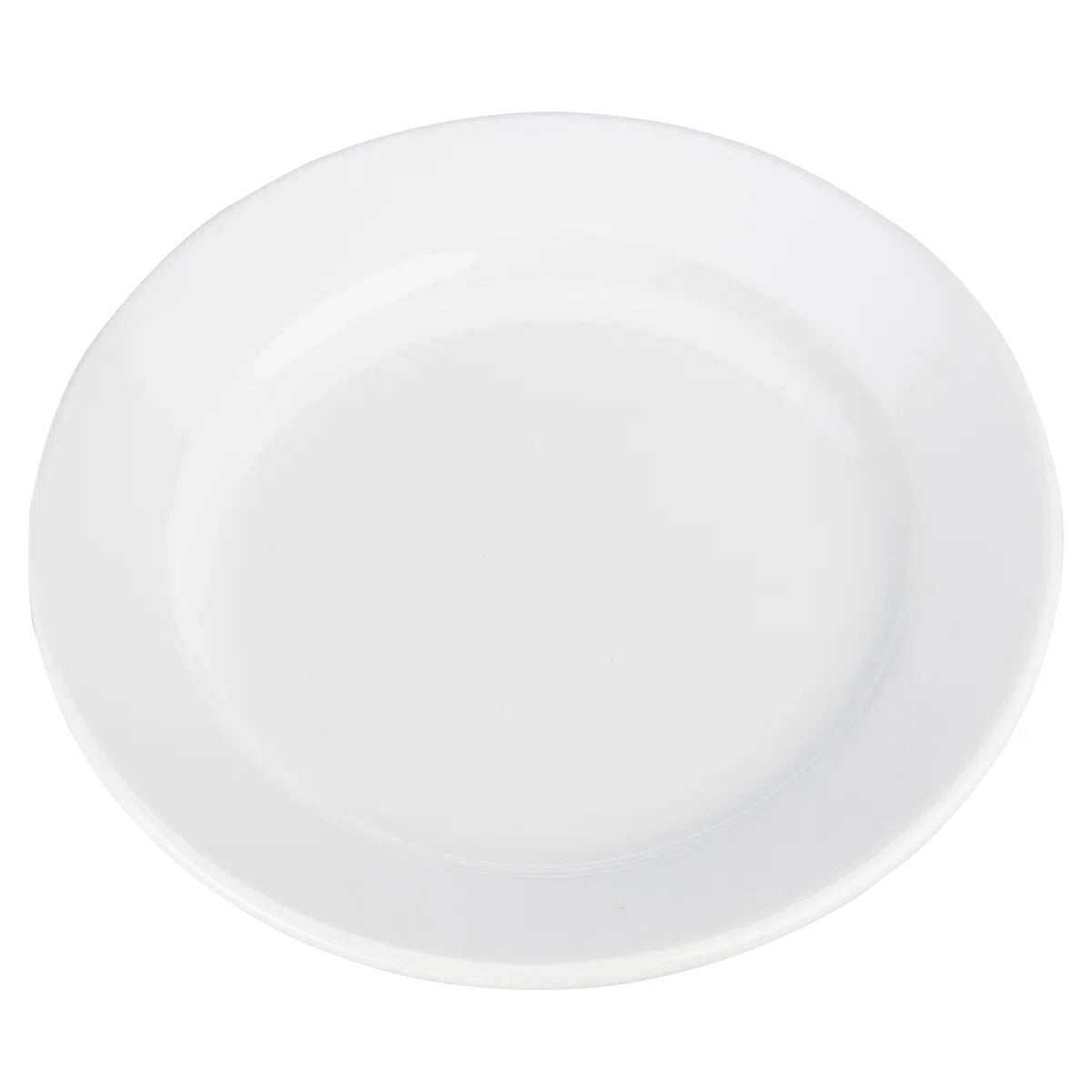 White porcelain plate on a white background