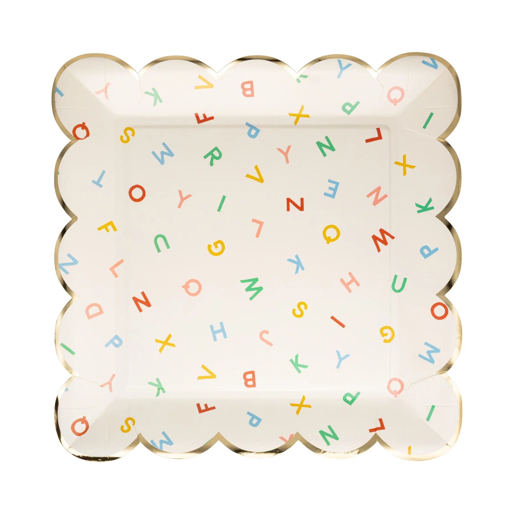 Scattered Alphabet Paper Plate
