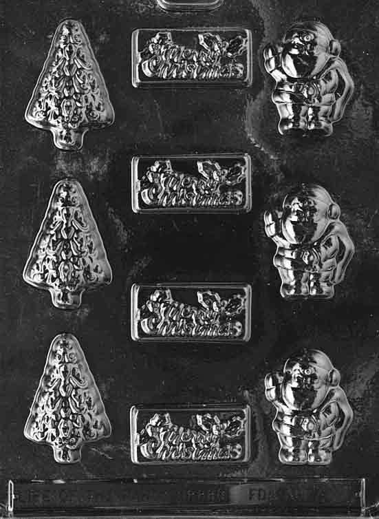 Candy Mold Asst Christmas
