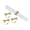 Green Ribbon Napkin Ring set of 4