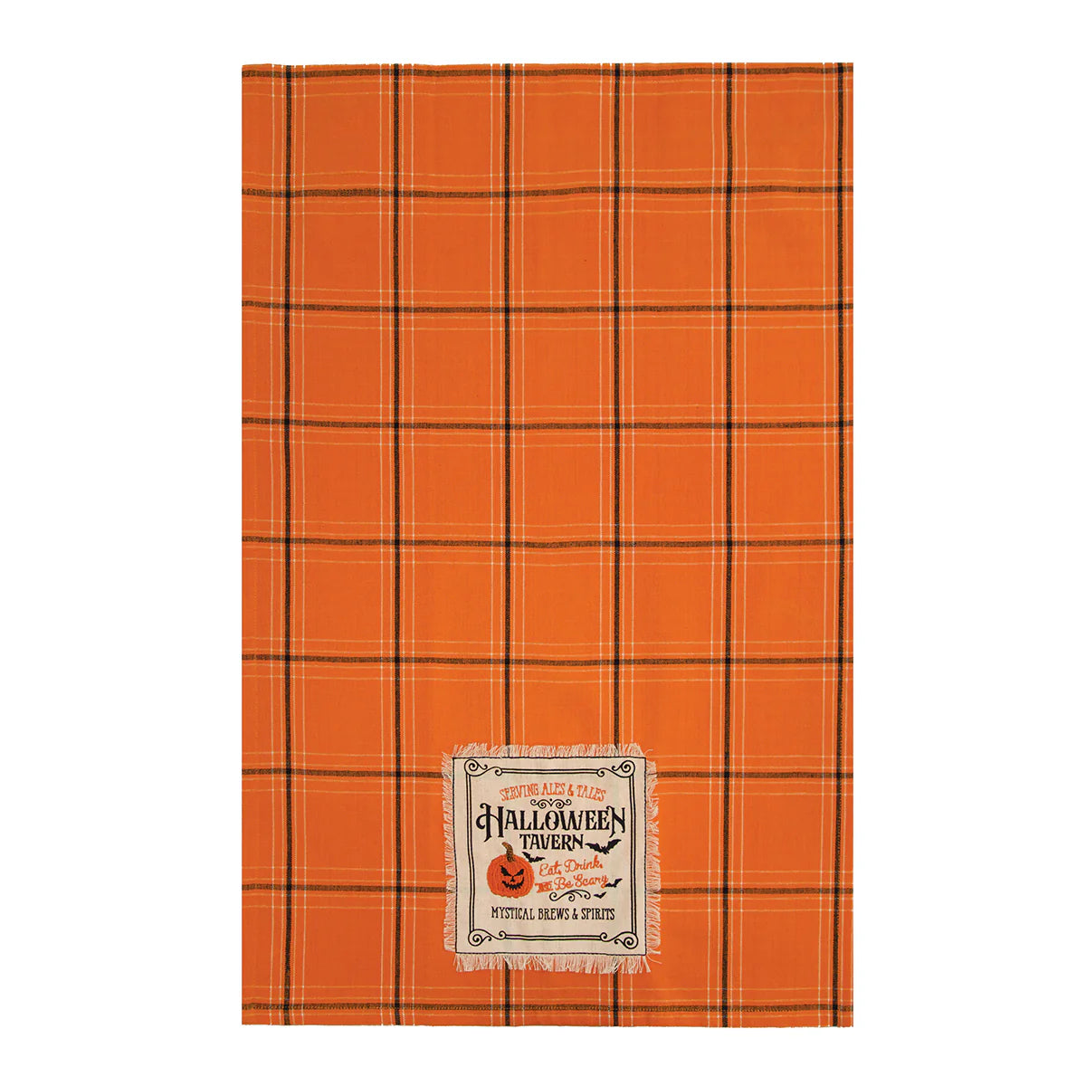Halloween Tavern Plaid Kitchen Towel